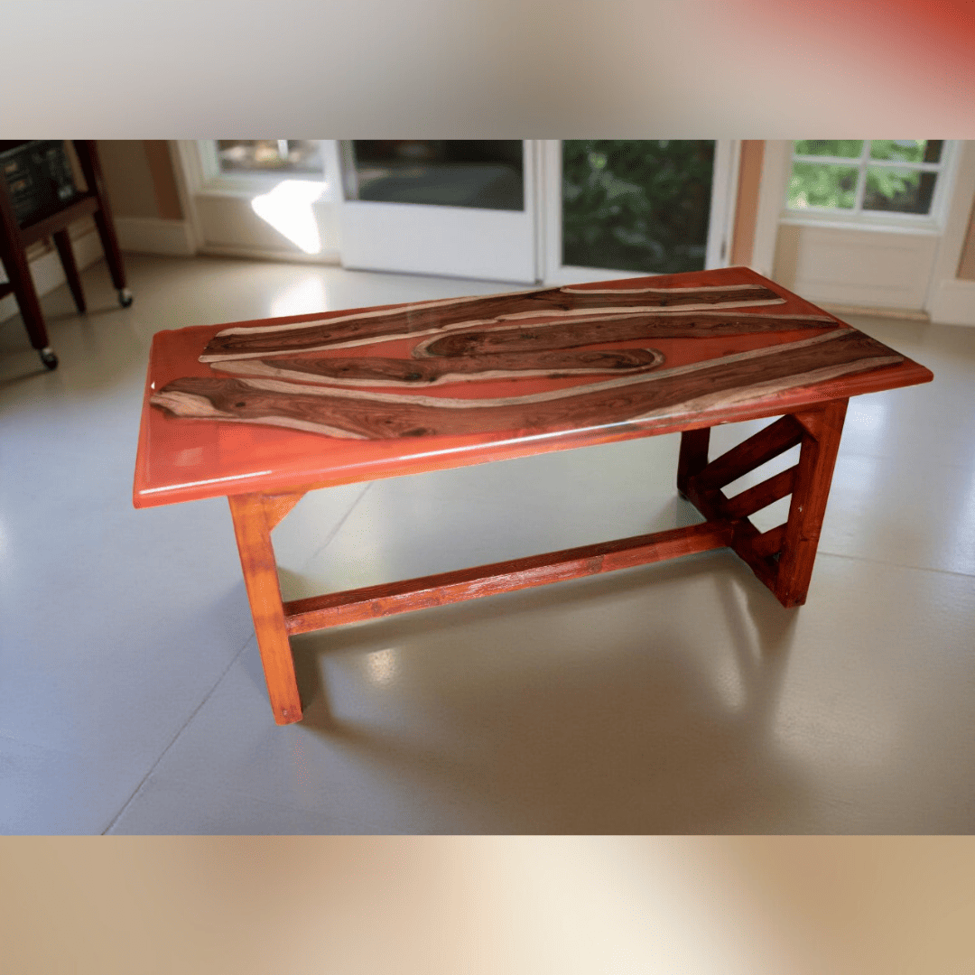 Resin Black White Table