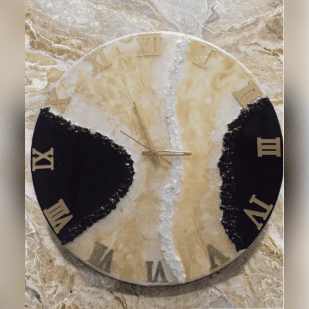 Golden Black Theme Clock Golden Black Theme Clock