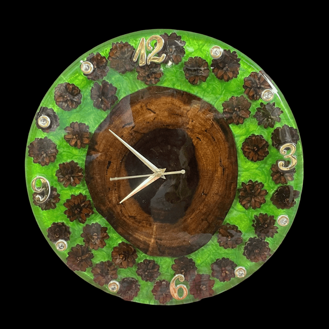 Green Wood Clock Green Wood Clock