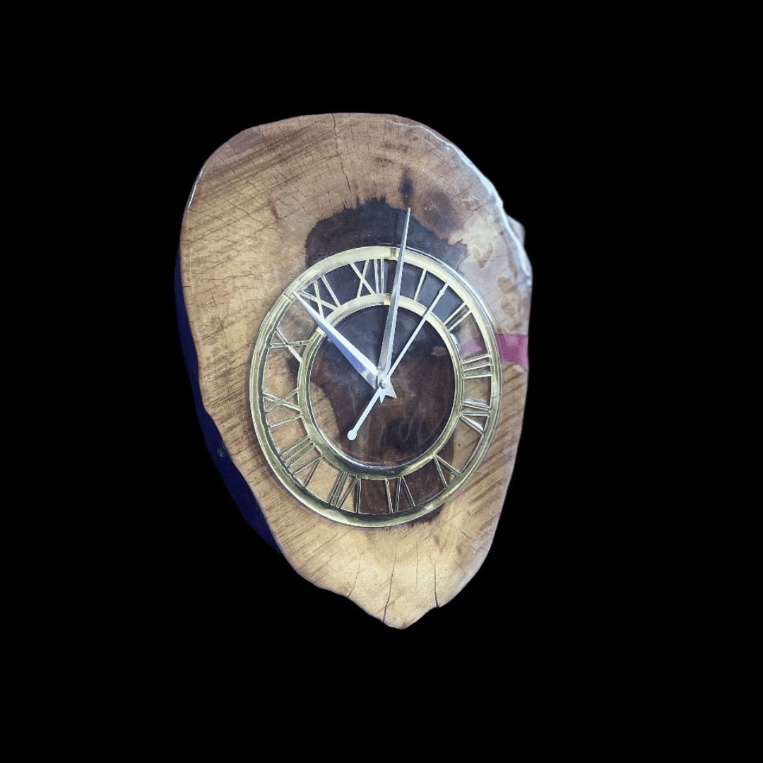 Wood Stone Clock